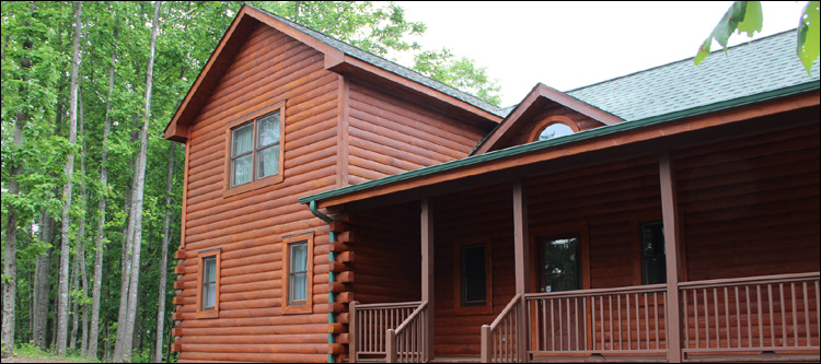 Log Home Staining in Mills River,  North Carolina